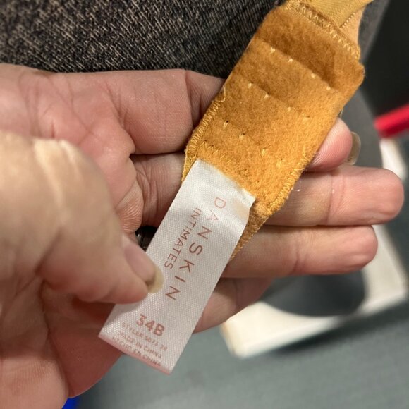 DANSKIN Intimates Women 34B Mustard Floral Underwire Light Padding Mesh Back Bra - Picture 6 of 6